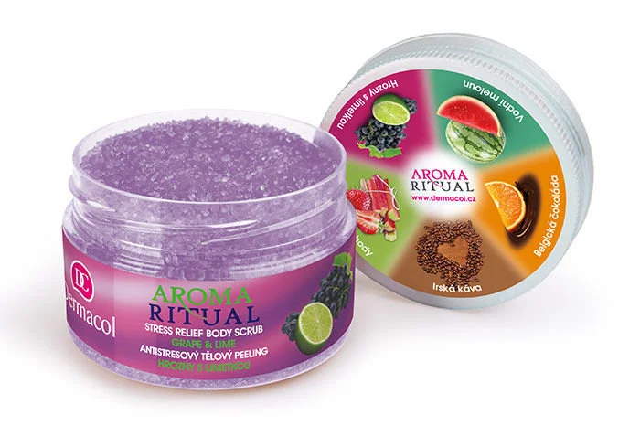 Dermacol Aroma Ritual Anti Stress kūno šveitimas vynuogės su laimais 200 0g