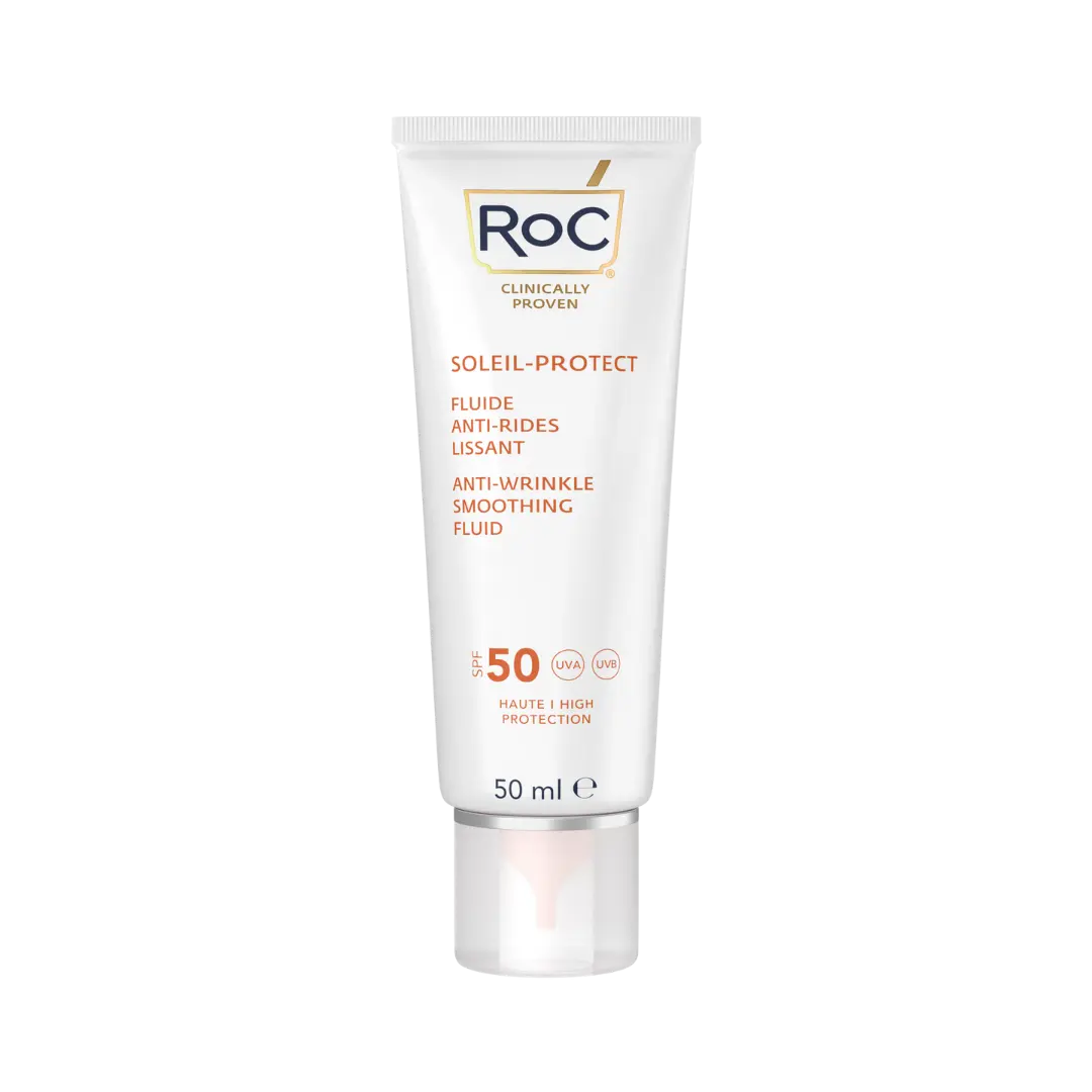 Roc   Soleil Protect Anti Wrinkle Smoothing Fluid Spf 50    Sunscreen