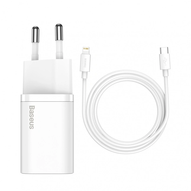 Kroviklis Baseus Super Si 20W USB-C su Lightning to USB-C laidu 1m