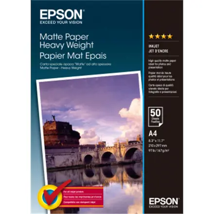 Fotopopierius Epson Matte Paper Heavy Weight A4, 50sh