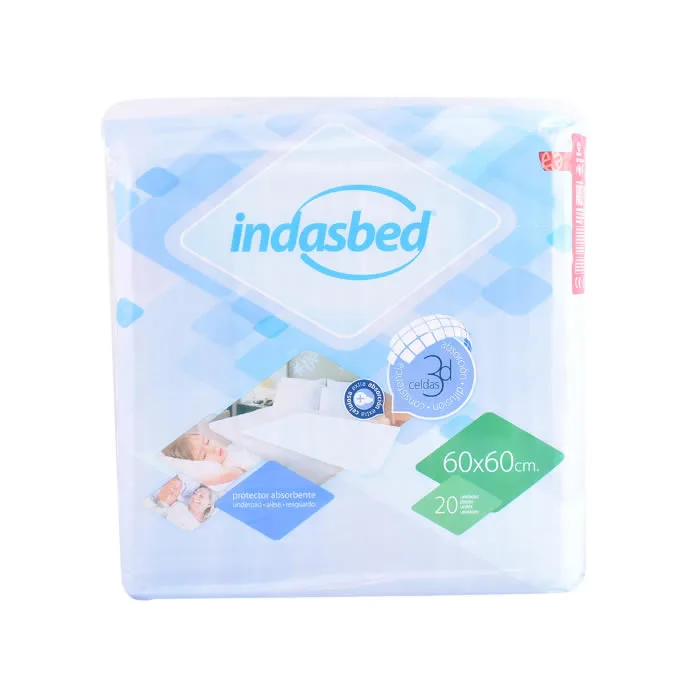 Indasec Indas Bed Protector Absorbent 60x60 Cm 20 Uds
