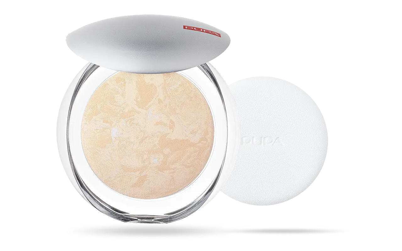 PUPA Compact Poeder Face Make Up Luminys Silky Baked Face Powder 01 Ivory Beige
