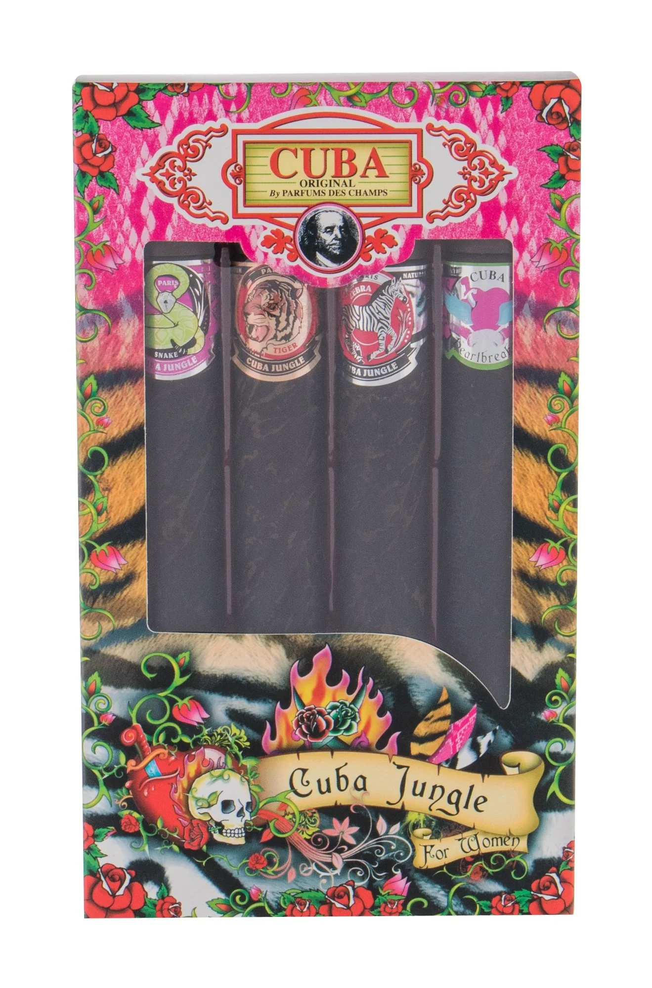 Cuba Jungle Gift Set Cuba Heartbreaker EDT 35 ml  Cuba Snake EDT 35 ml  Cuba Tiger EDT 35 ml and Cuba Zebra EDT 35 ml