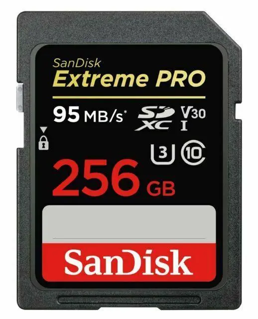 SanDisk SDXC 256GB Extreme Pro 200/140 MB/s V30 UHS-I U3