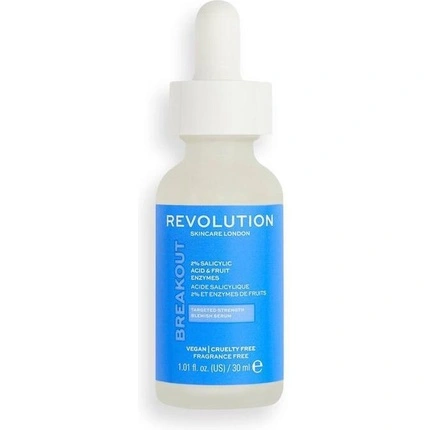 Makeup Revolution Skincare 2 Salicilo rūgšties stiprinimo serumas probleminei odai su spuogais