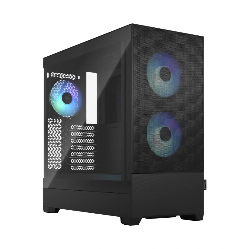 Fractal Design op Air RGB Black TG Clear Tint, ATX, mATX, Mini ITX, maitinimo šaltinis nėra
