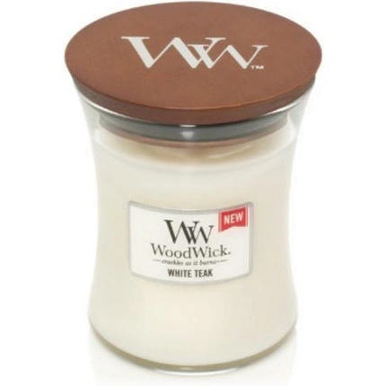 Aromatinė žvakė Woodwick White Teak, 275 g