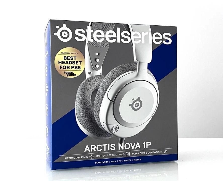Žaidimų ausinės SteelSeries Arctis Nova 1P White 61612