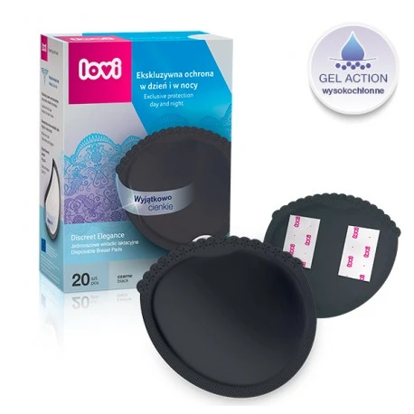 LOVI įklotai į liemenėlę DISCREET ELEGANCE, juoda, 20vnt, 19/611