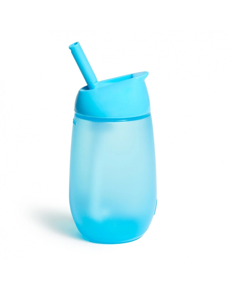 MUNCHKIN gertuvė su šiaudeliu SIMPLE CLEAN, 237ml, blue, 12m+, 90018