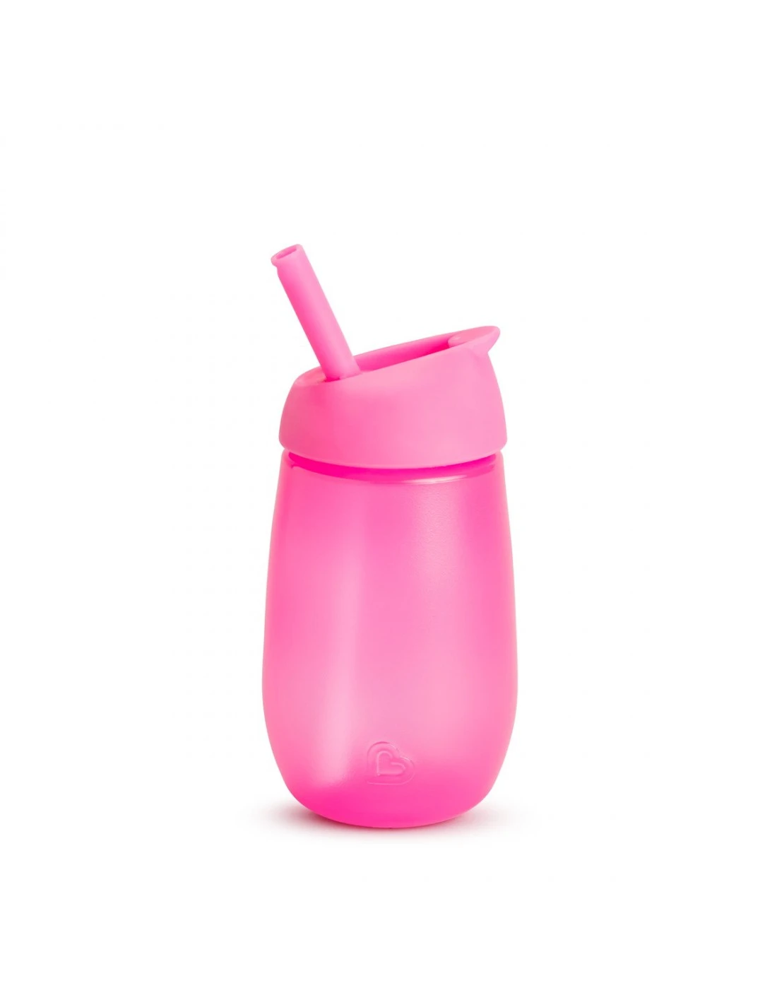 MUNCHKIN gertuvė su šiaudeliu SIMPLE CLEAN, 237ml, rožinė, 12m+, 90019