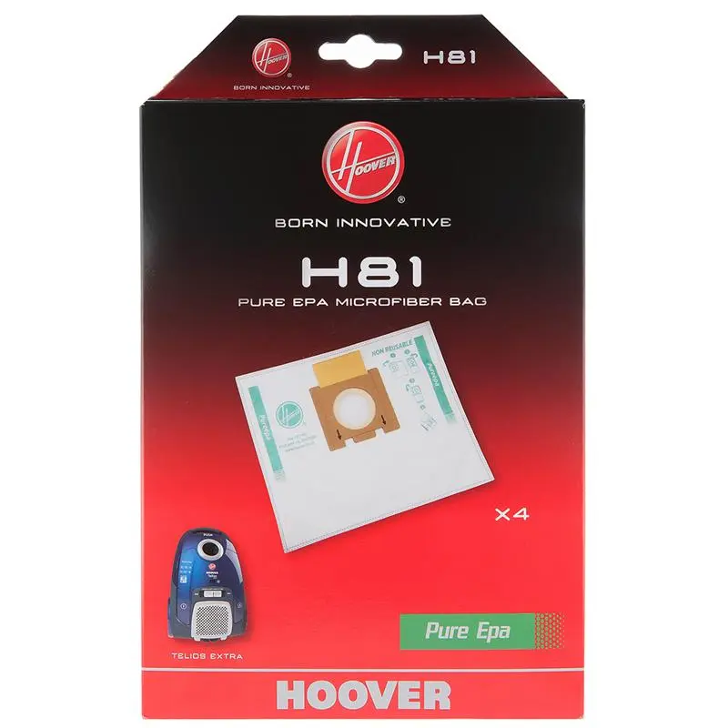 Dulkių siurblių maišeliai Hoover Pure Epa H81, 4vnt