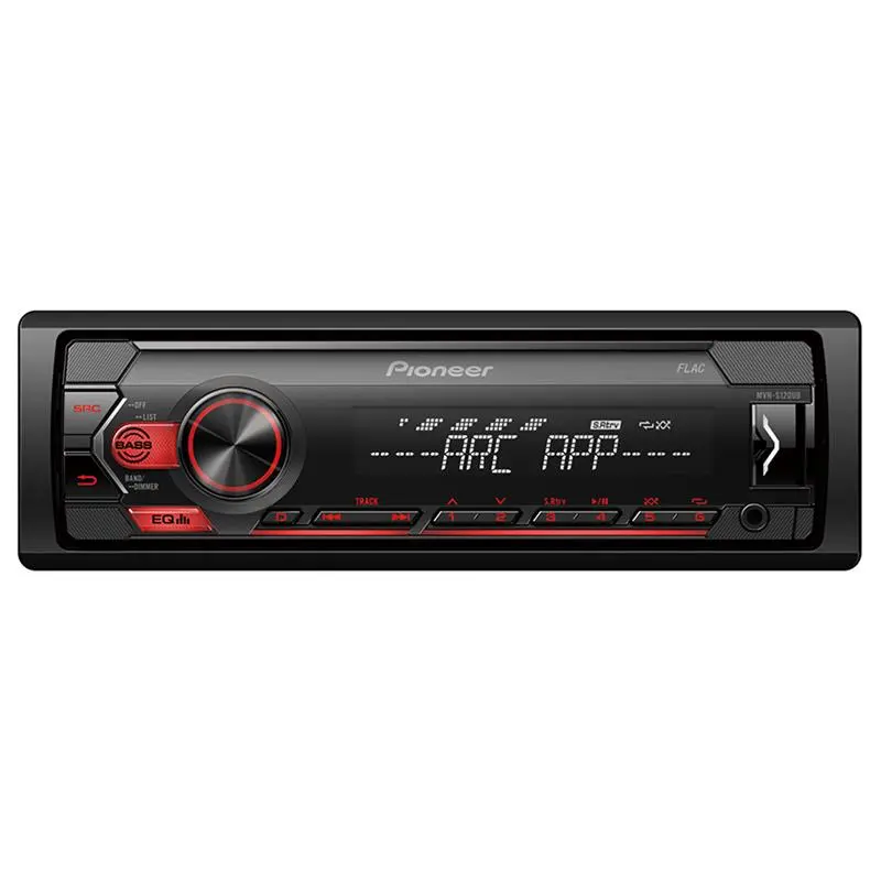Automobilinė stereo Pioneer, be mechaninė, USB, raudoni numeriai