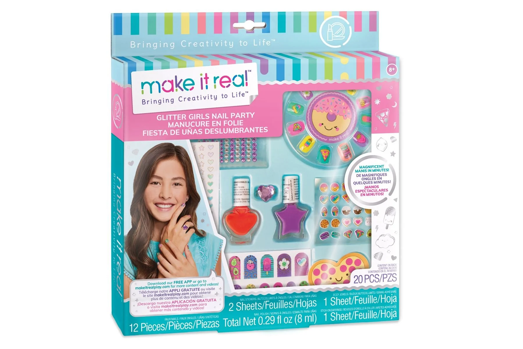 MAKE IT REAL Manikiūro rinkinys „Blizgantys nagučiai“
