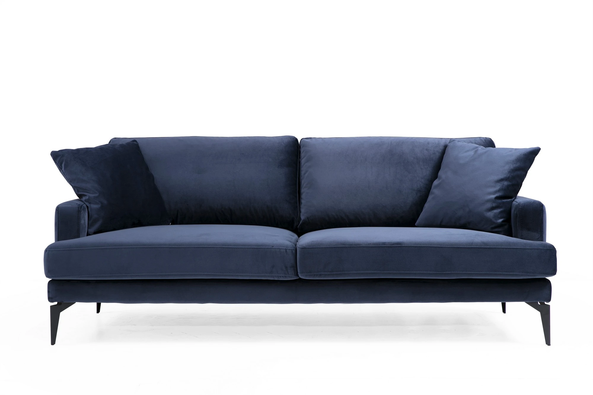 Trivietė sofa Hanah Home Papira, tamsiai mėlyna, 90 x 88 x 205