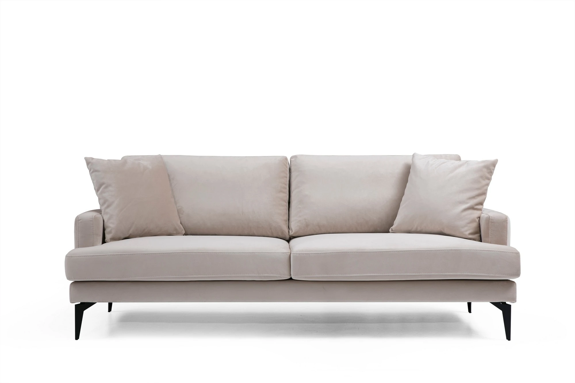 Trivietė sofa Hanah Home Papira, smėlio spalvos, 90 x 88 x 205