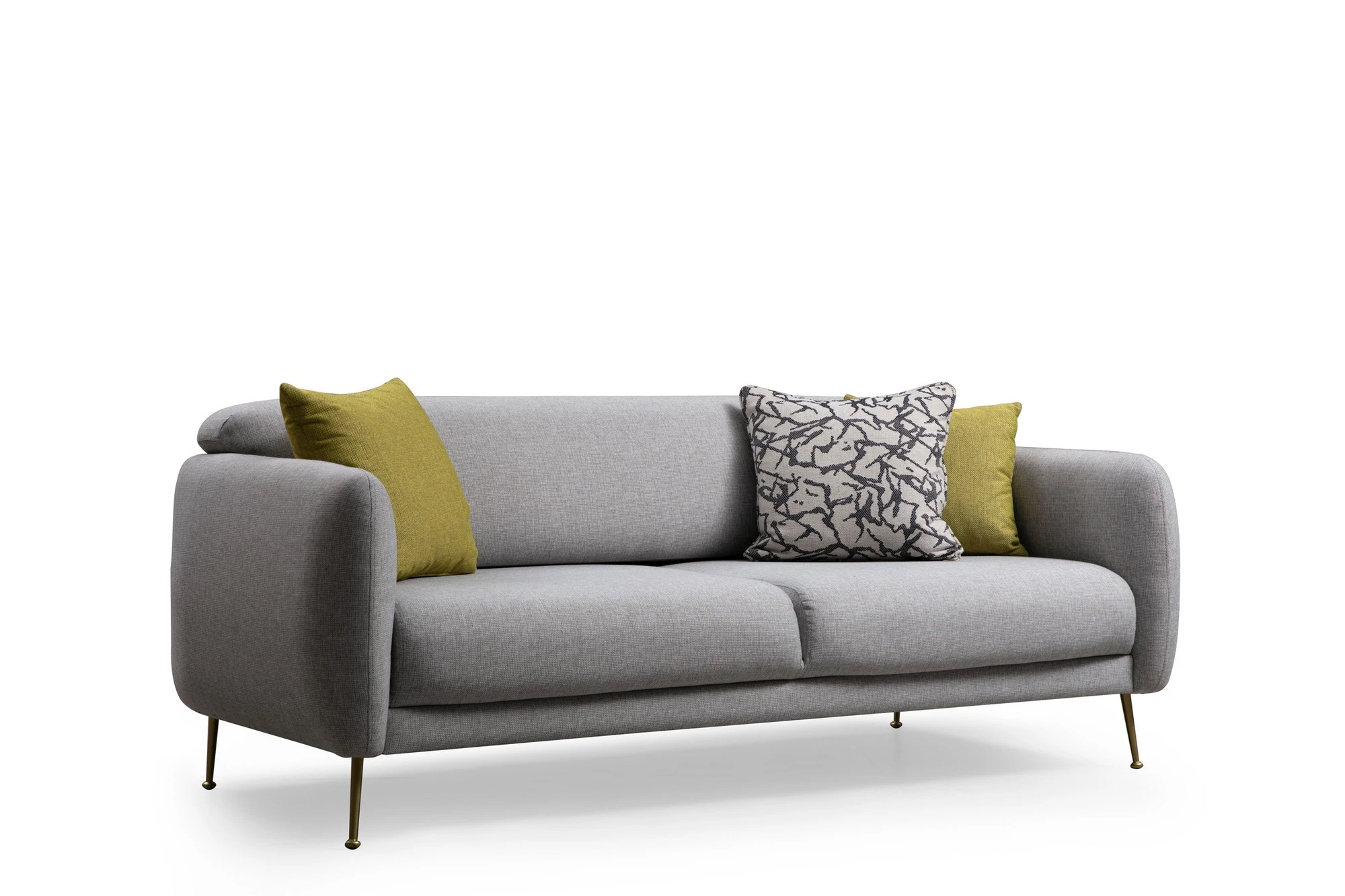 Trivietė sofa-lova Hanah Home Sevilla, pilka, 98 x 85 x 214