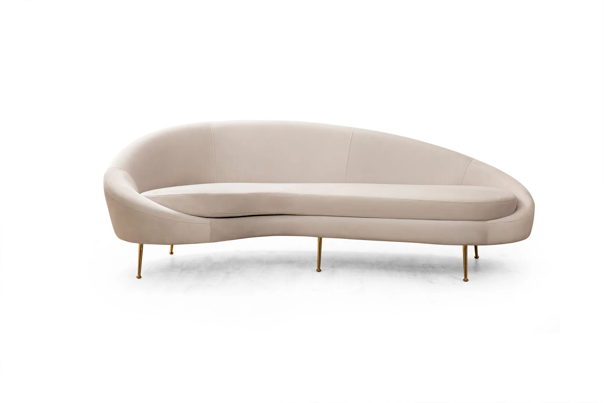 Trivietė sofa Hanah Home Eses, smėlio spalvos, 120 x 85 x 255