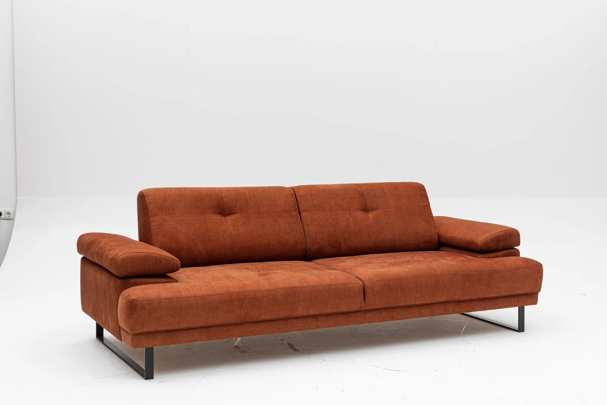 Trivietė sofa-lova Hanah Home Mustang, oranžinė, 99 x 83 x 239
