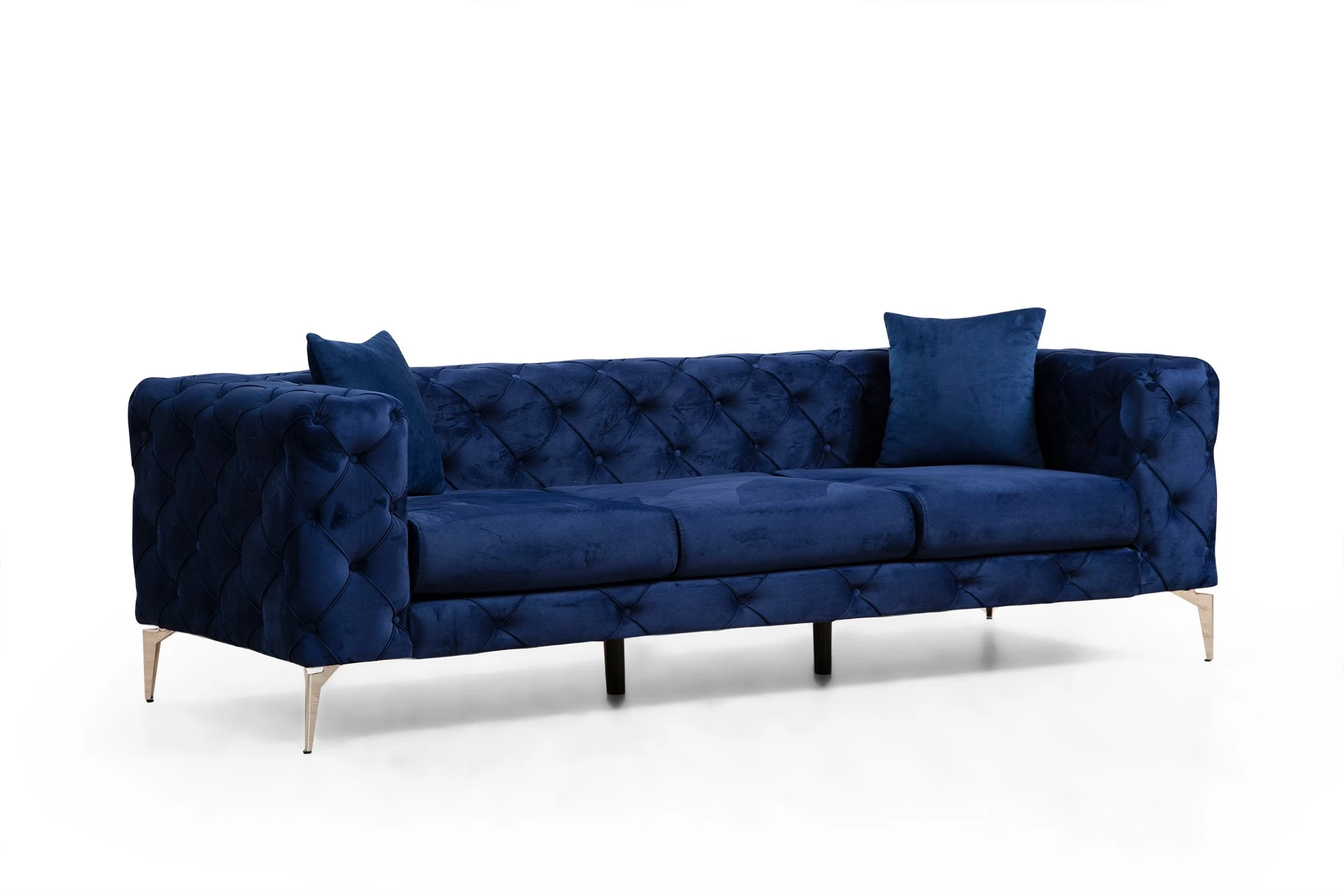 Trivietė sofa Hanah Home Como, tamsiai mėlyna, 237 x 70 x 90
