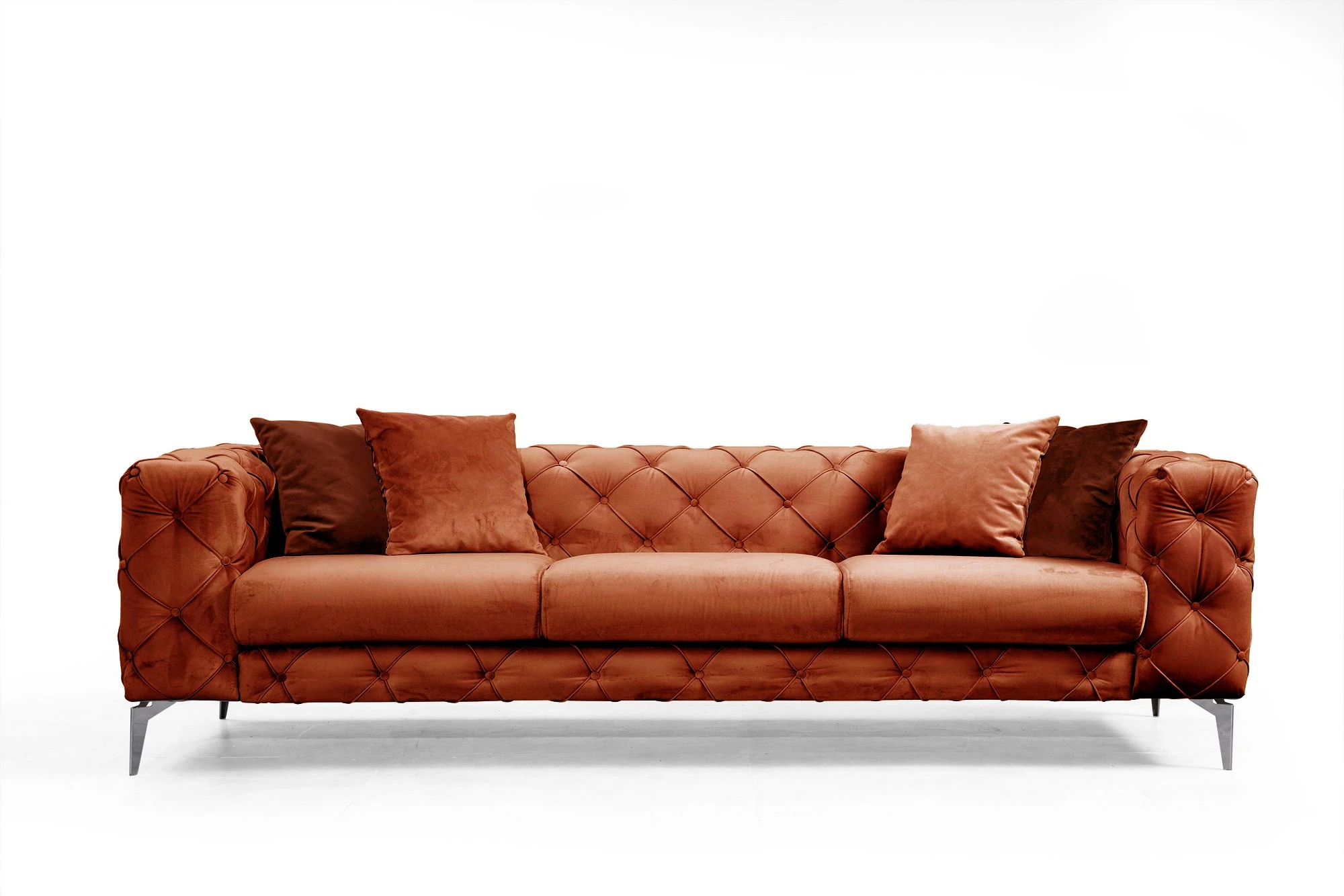 Trivietė sofa Hanah Home Como, oranžinė, 237 x 73 x 90