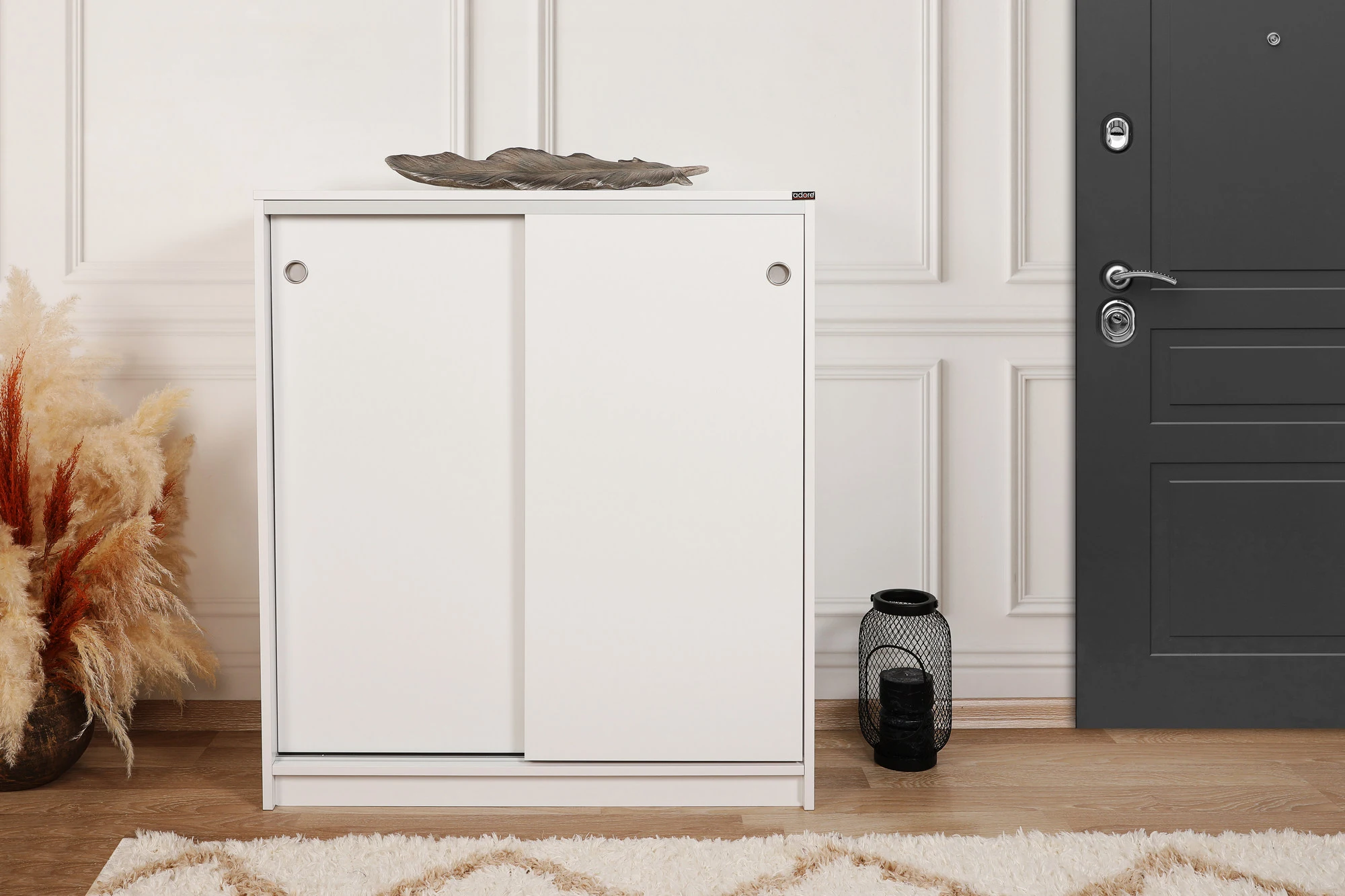 Batų spintelė, Hanah Home, balta, 91 x 105 x 37, cm