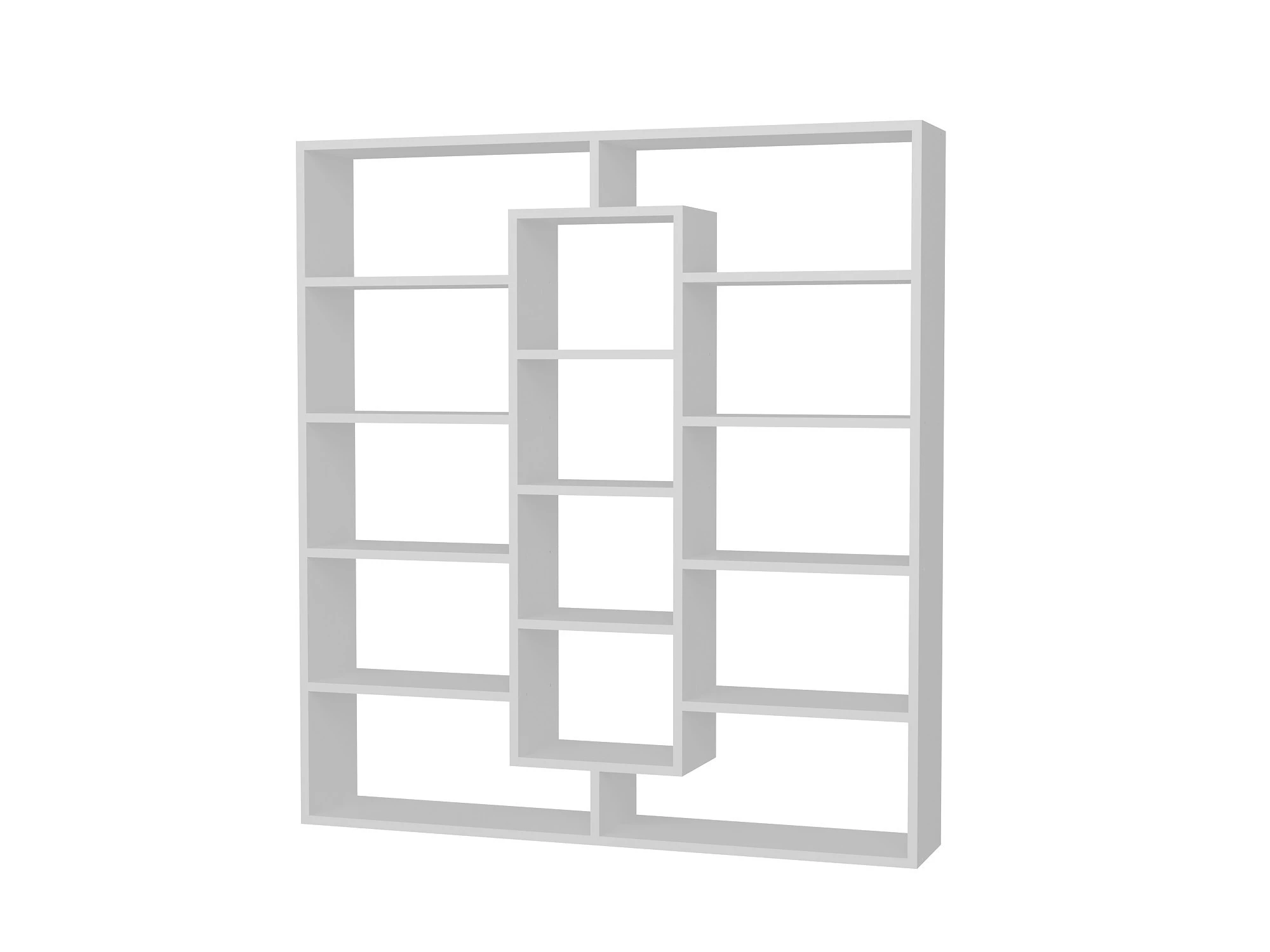 Knygų lentyna, Hanah Home, balta, 125 x 135,7 x 22, cm