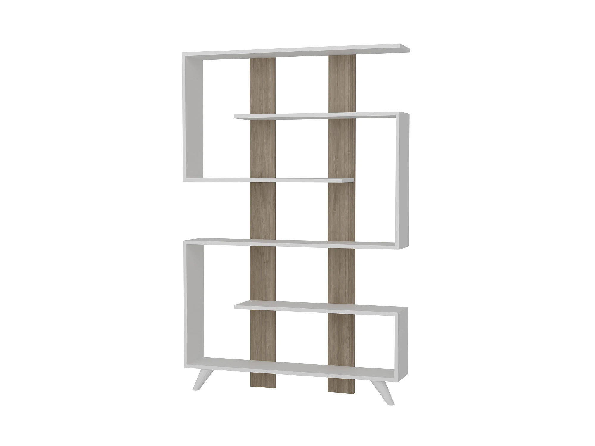 Knygų lentyna, Hanah Home, balta Riešutas, 120 x 162 x 20, cm