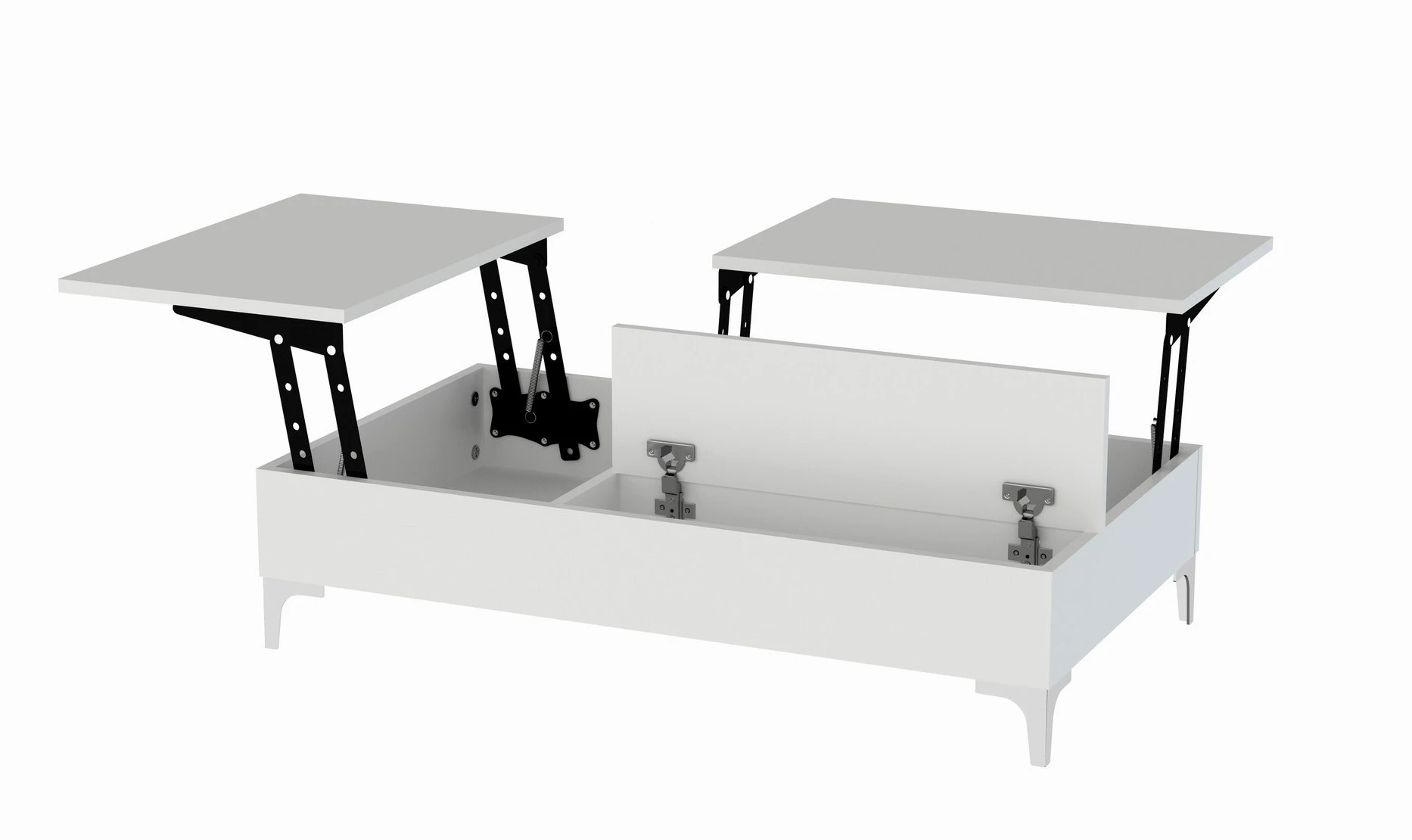Kavos staliukas, Hanah Home, baltas, 121 x 28 x 69,2, cm