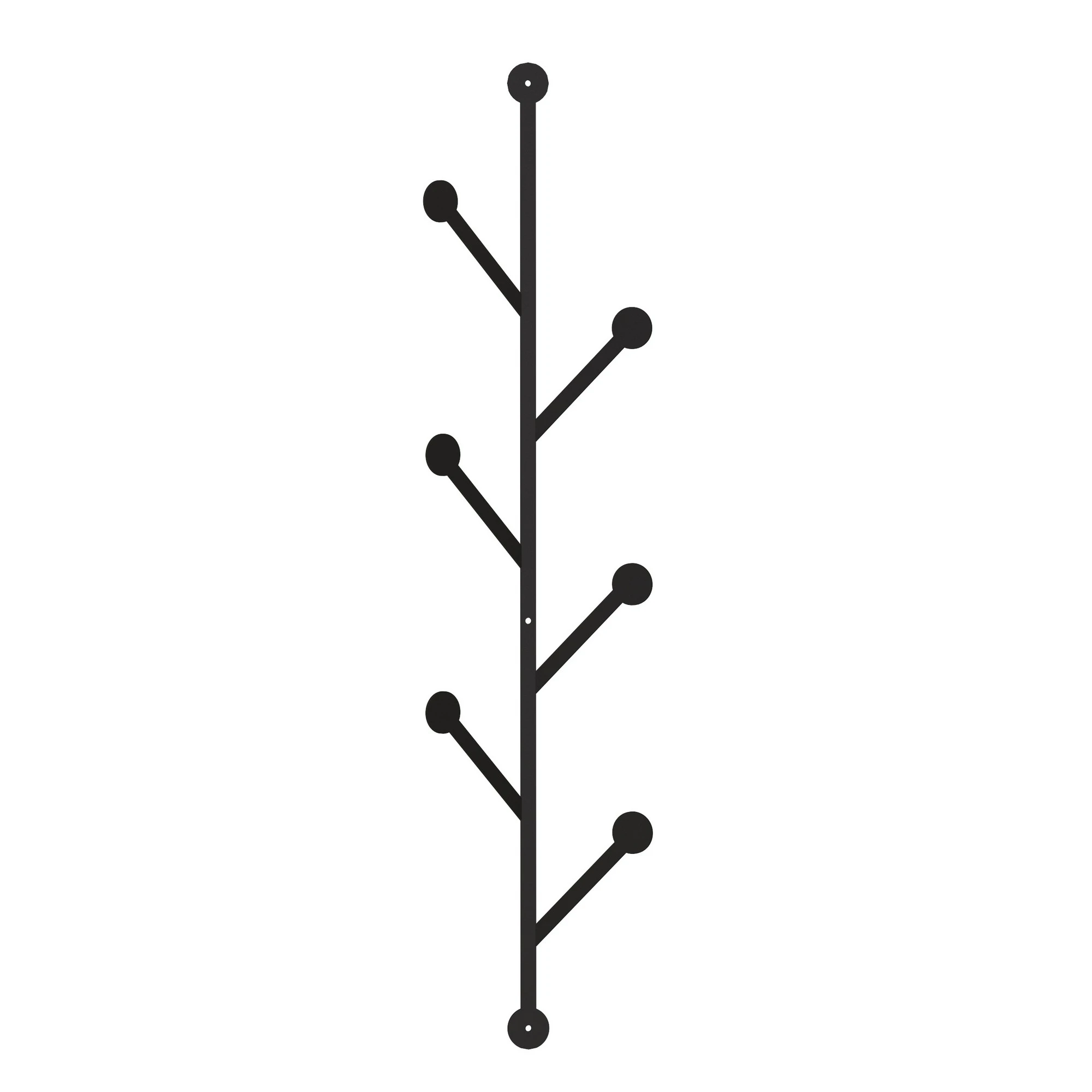 Metalinis sieninis kabliukas, Hanah Home, juodas, 22 x 94 x 5, cm