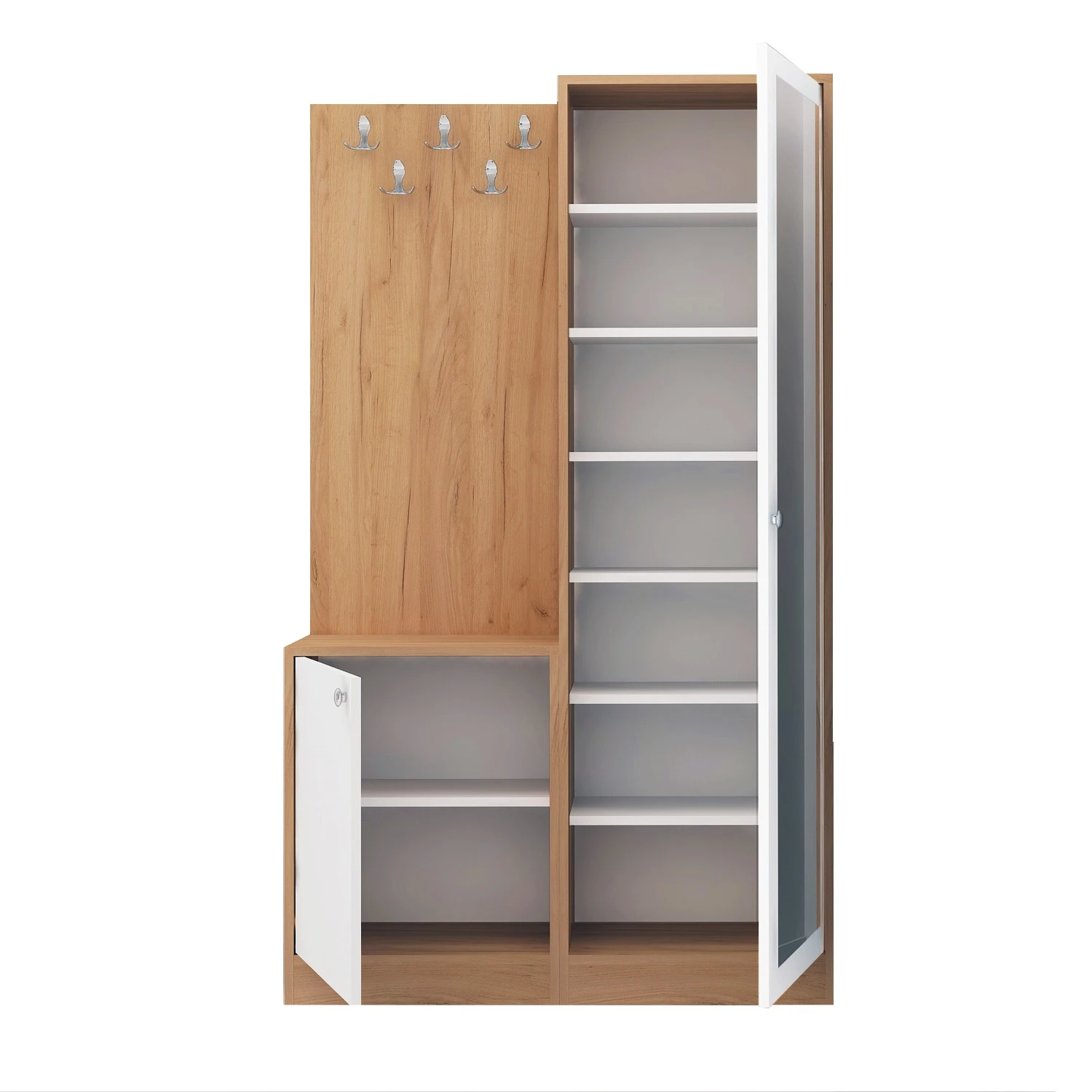 Prieškambario stovas, Hanah Home, ąžuolas Balta, 100 x 180 x 35, cm