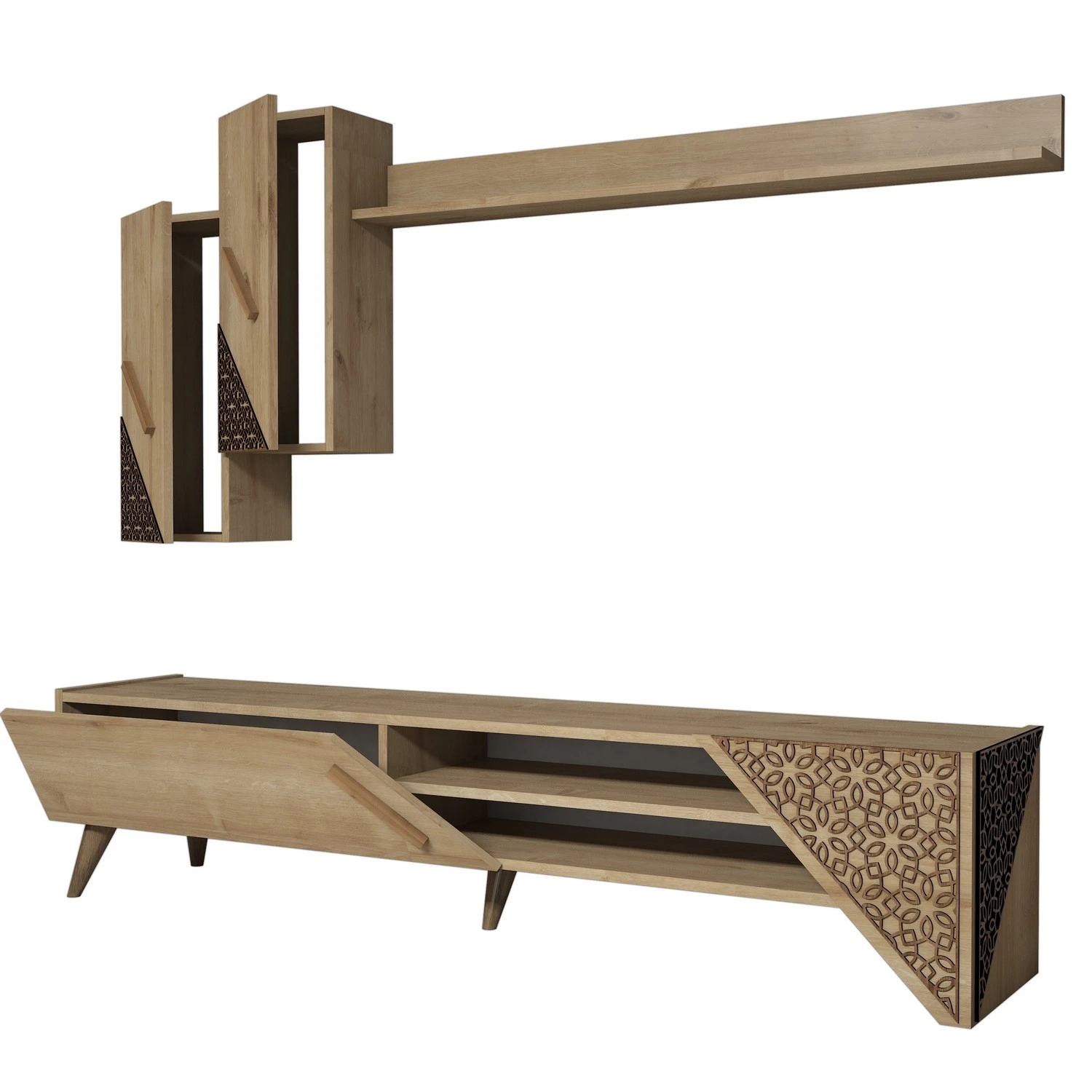 TV blokas, Hanah Home, ąžuolas, 180 x 40 x 37, cm