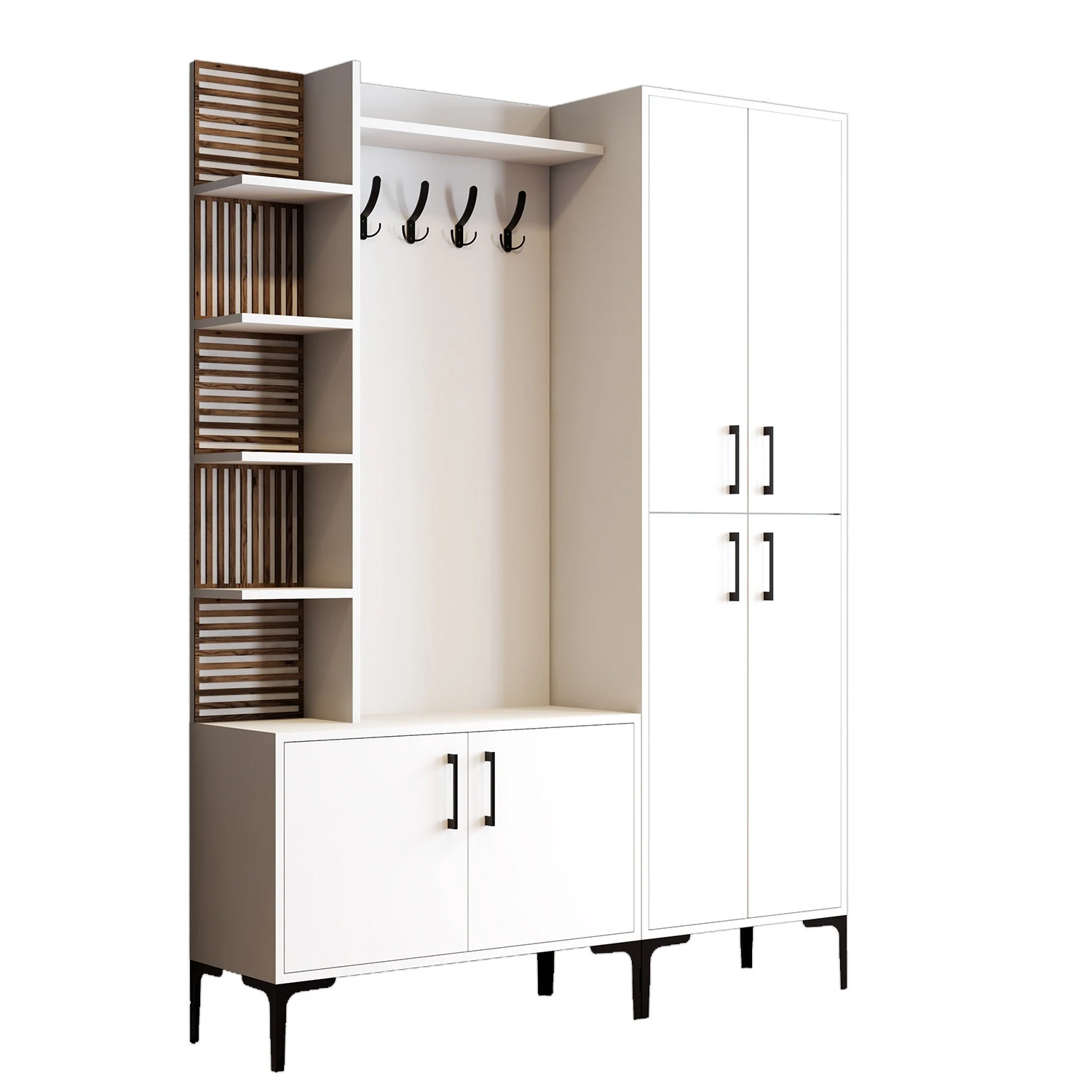 Prieškambario stovas, Hanah Home, baltas, 150 x 200 x 35, cm