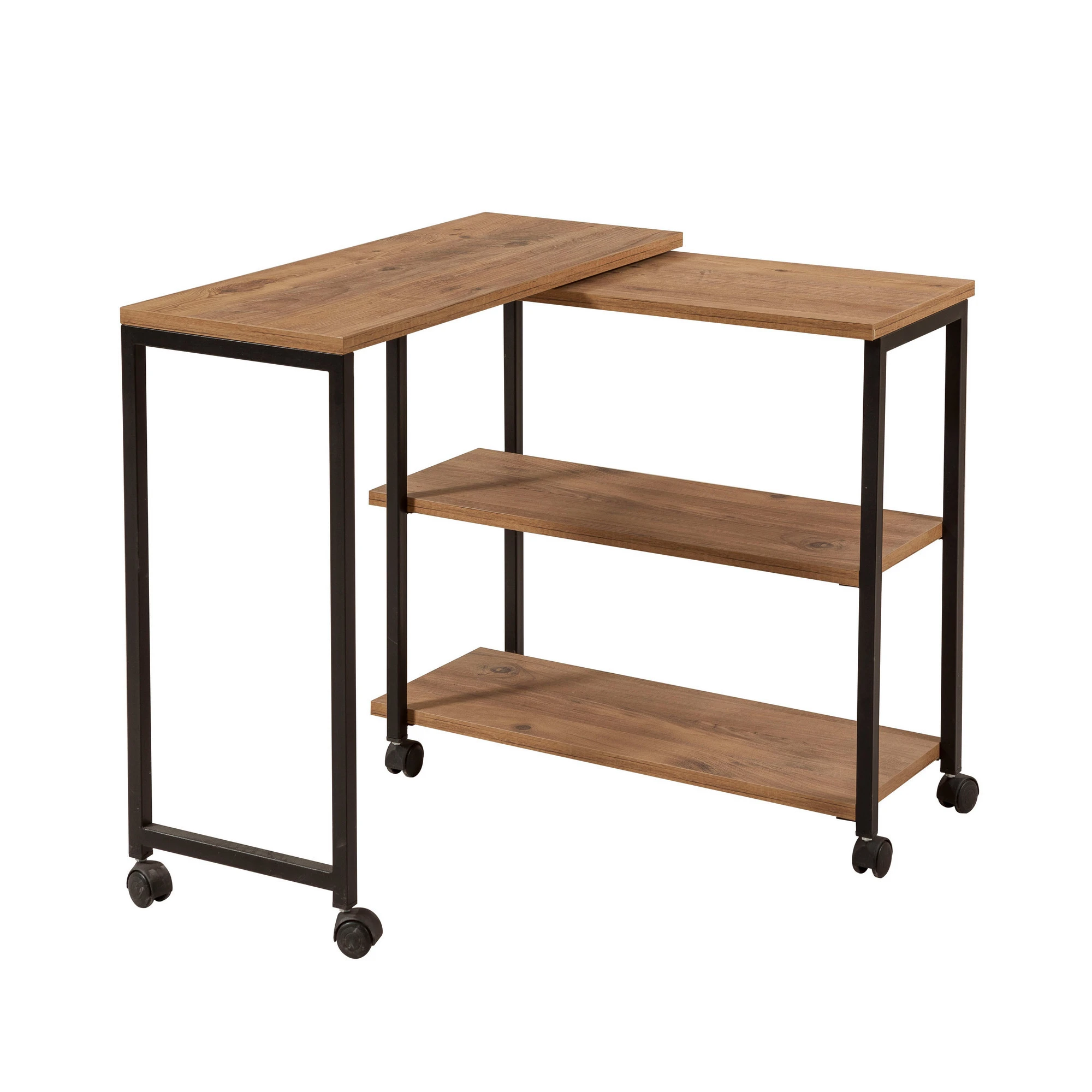 Šoninis staliukas, Hanah Home, Atlanto pušis Juoda, 70 x 63 x 76, cm