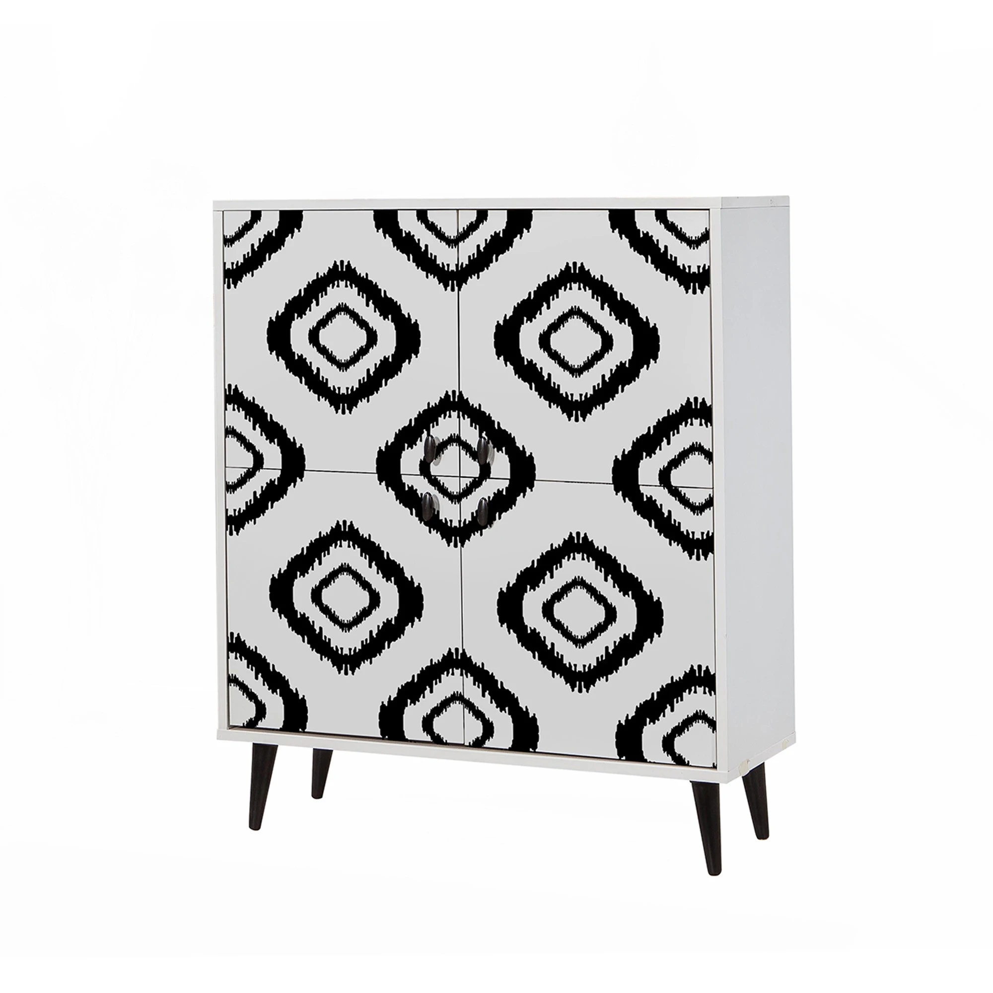 Daugiafunkcinė spintelė, Hanah Home, balta Juoda, 95 x 111 x 36, cm