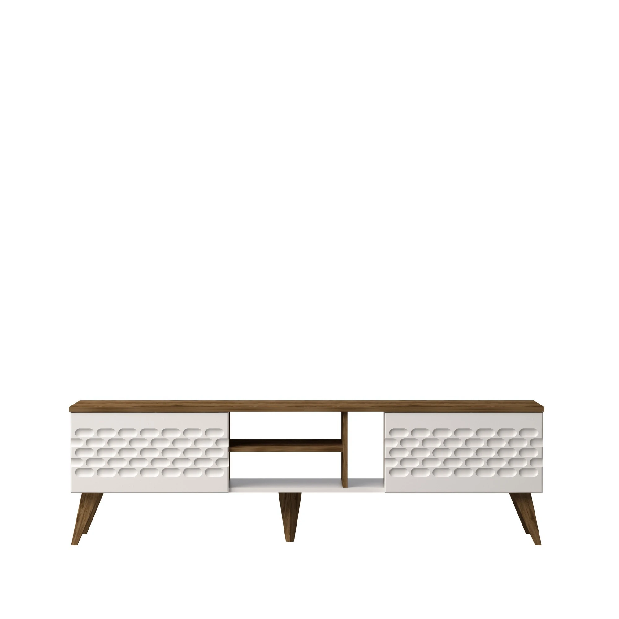 TV stovas, Hanah Home, baltas Riešutas, 180 x 53 x 35, cm