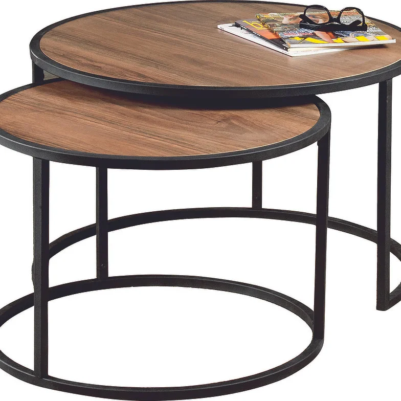 Staliukų komplektas (2 vnt.), Hanah Home, graikinis riešutas Juoda, 80 x 50 x 80, cm