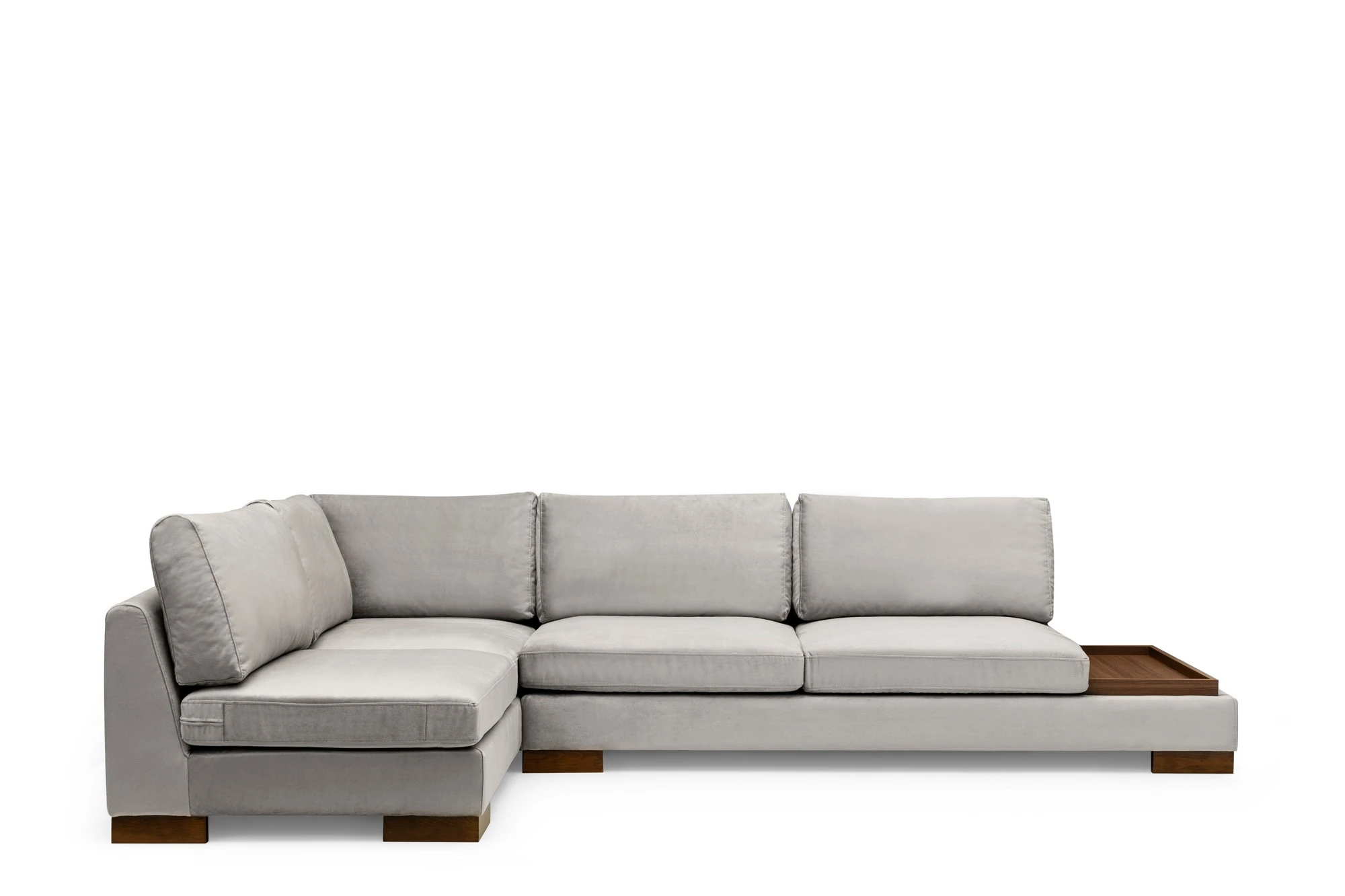 Kampinė sofa Hanah Home Tulip, šviesiai pilka, 97 x 80 x 193