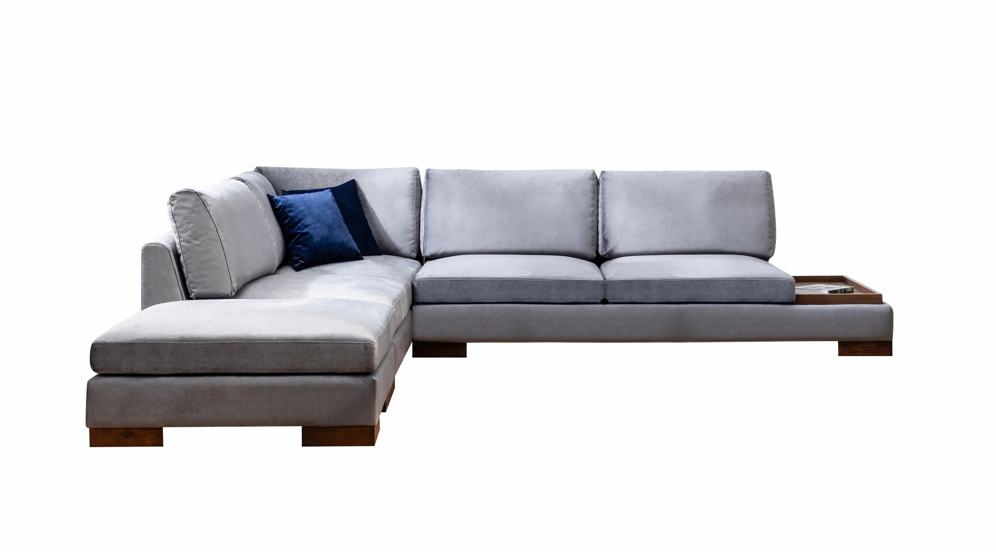 Kampinė sofa Hanah Home Tulip, tamsiai pilka, 97 x 80 x 193