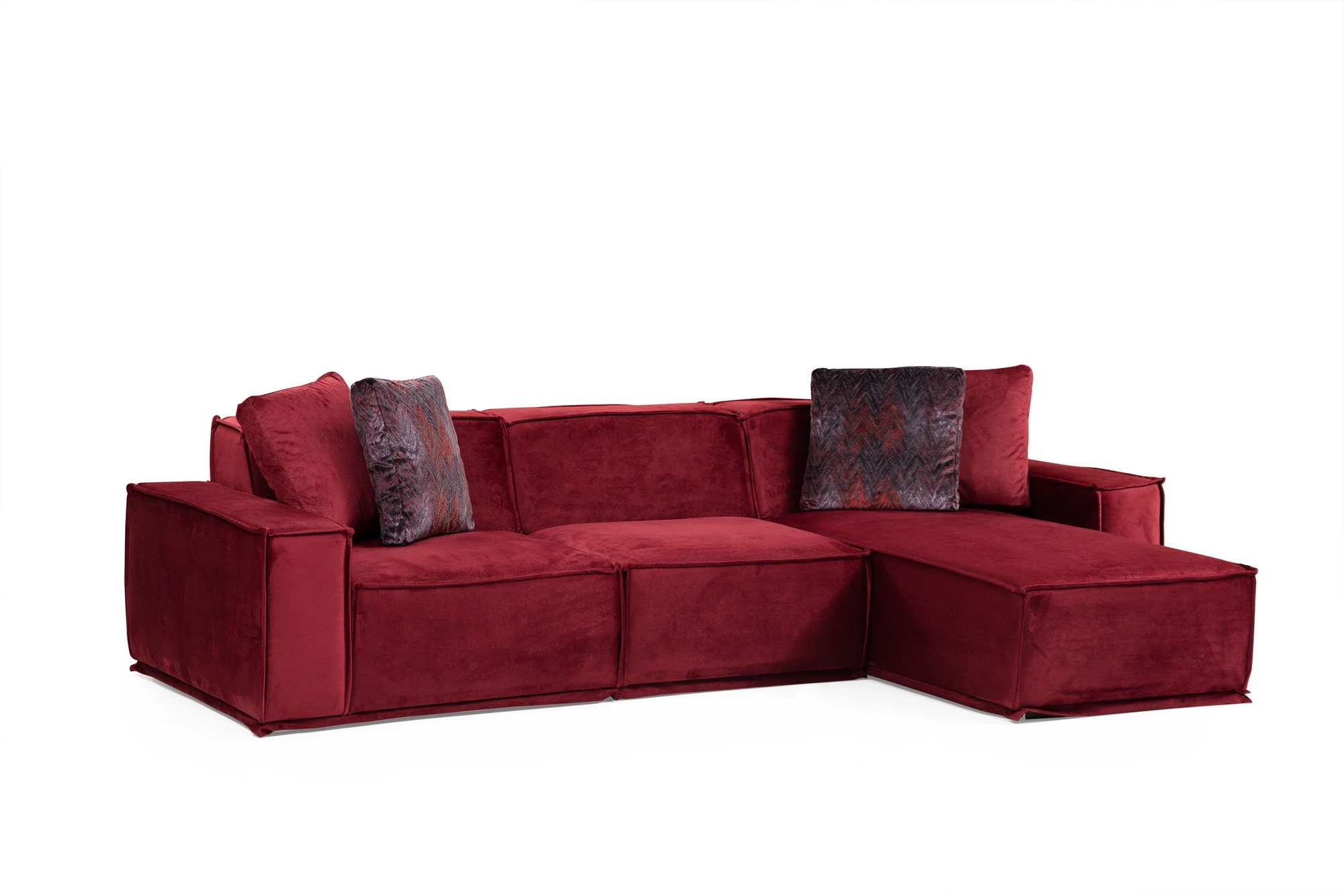 Kampinė sofa Hanah Home Lego, bordo, 100 x 76 x 300