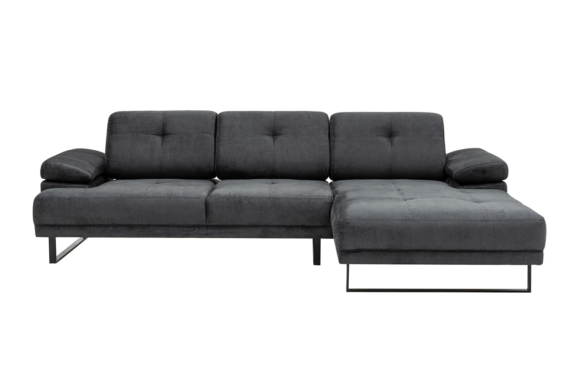 Kampinė sofa Hanah Home Mustang, antracitas, 314 x 83