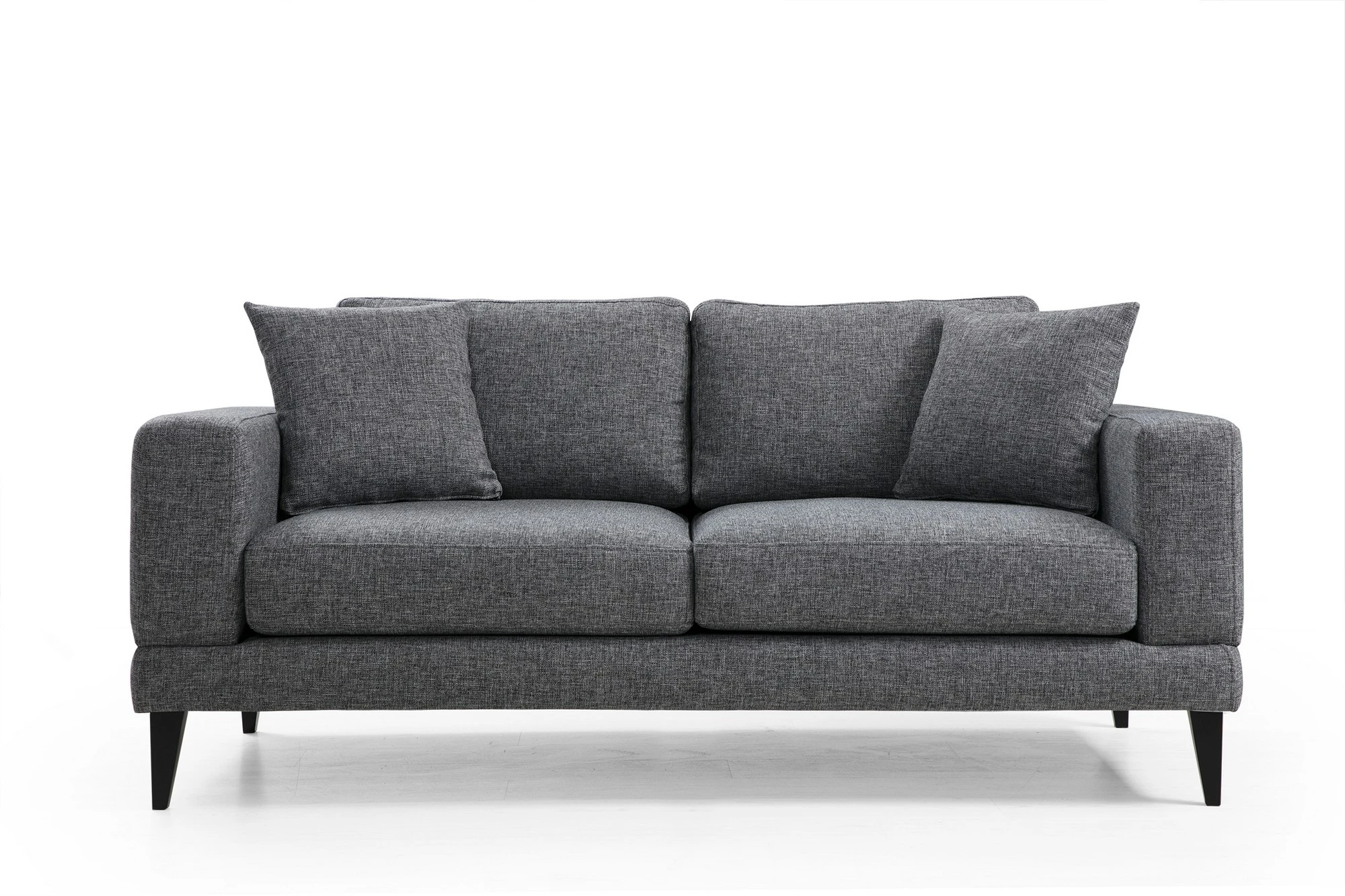 Dvivietė sofa Hanah Home Nordic, tamsiai pilka, 90 x 85 x 180