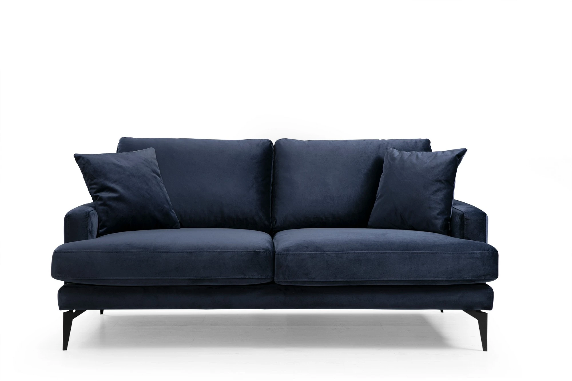 Dvivietė sofa Hanah Home Papira, tamsiai mėlyna, 90 x 88 x 175