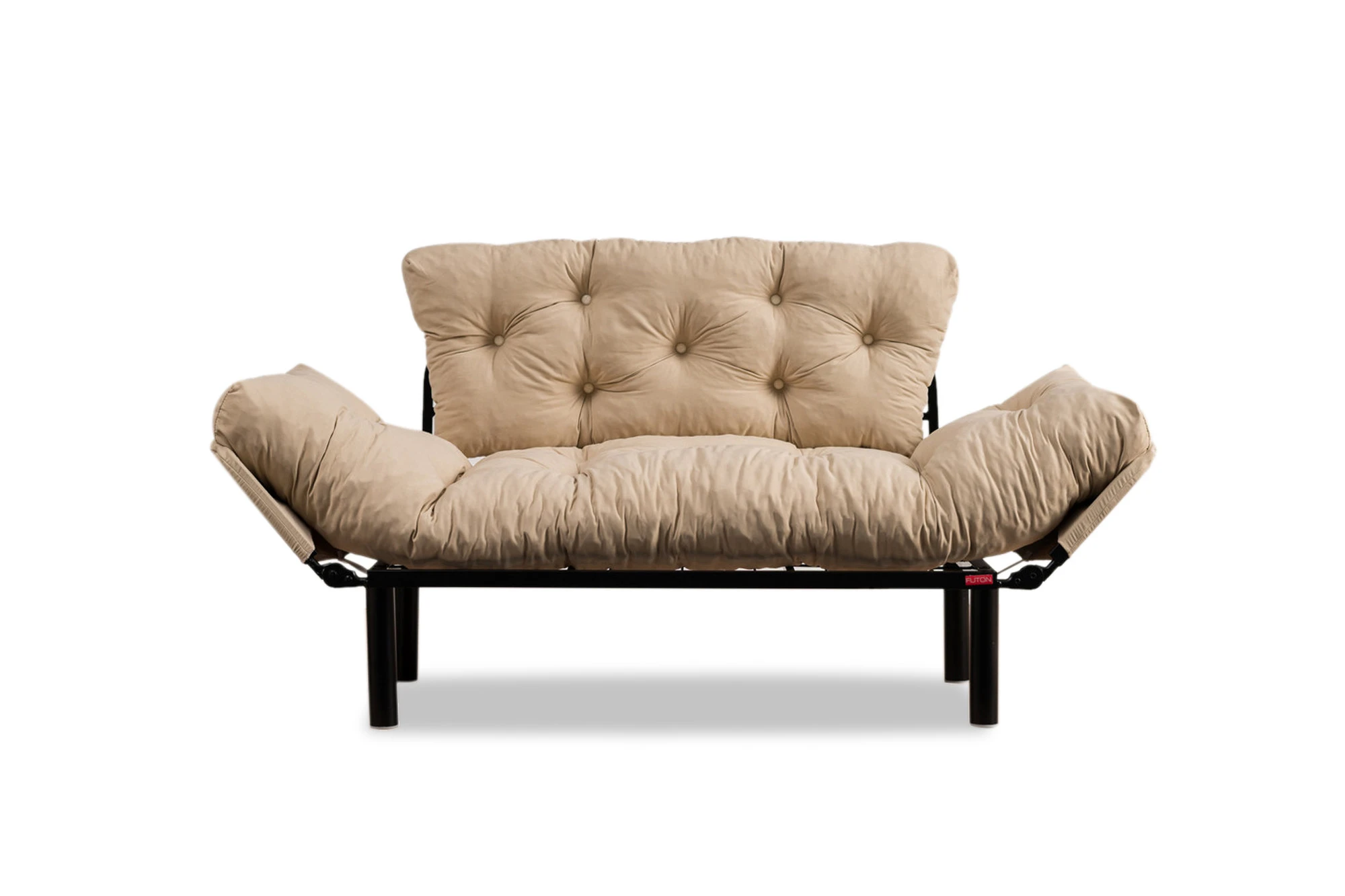 Dvivietė sofa-lova Hanah Home Nitta, kreminė, 155 x 85 x 70