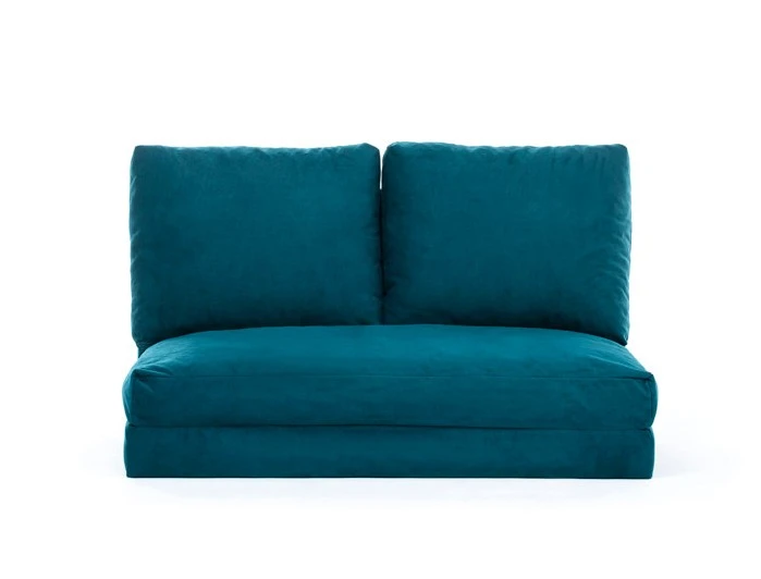 Dvivietė miegamoji sofa-lova Hanah Home Taida , benzininė žalia, 68 x 120 x 26