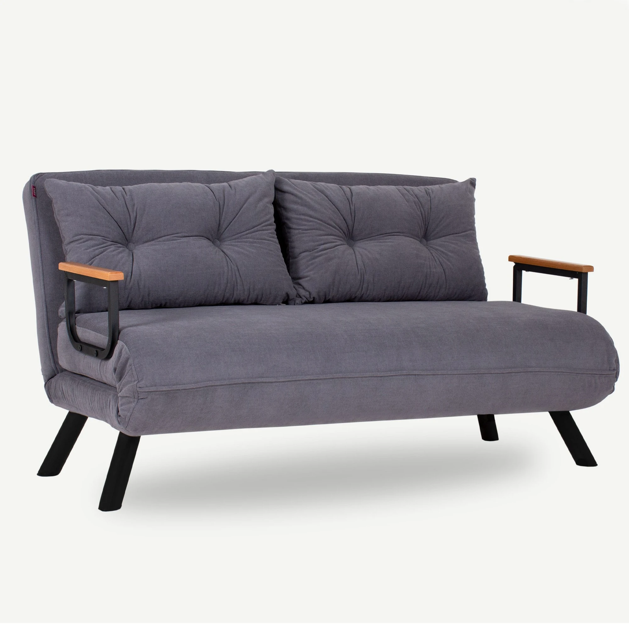 Dvivietė sofa-lova Hanah Home Sando 2, pilka