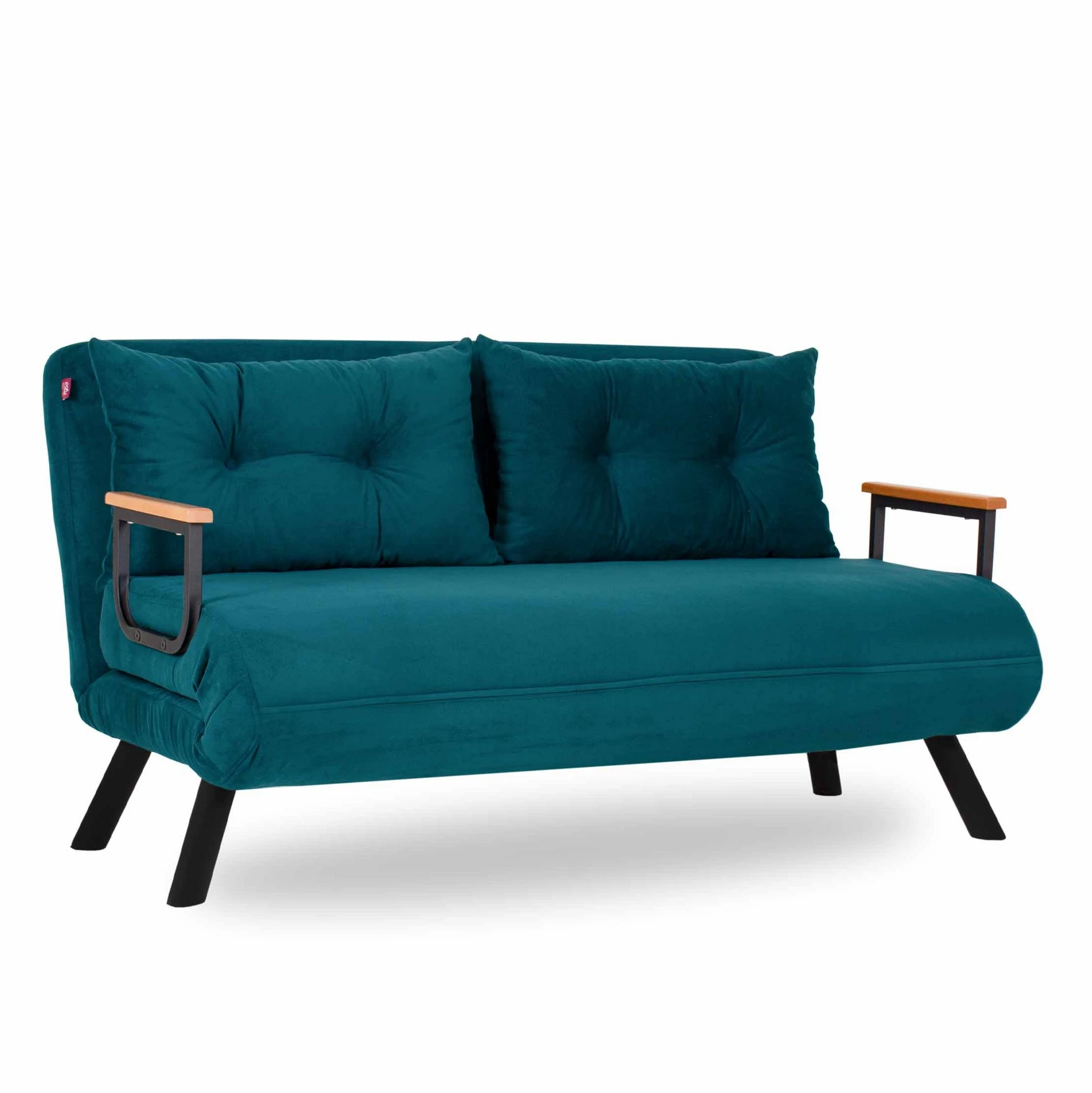 Dvivietė miegamoji sofa-lova Hanah Home Sando 2, žalias