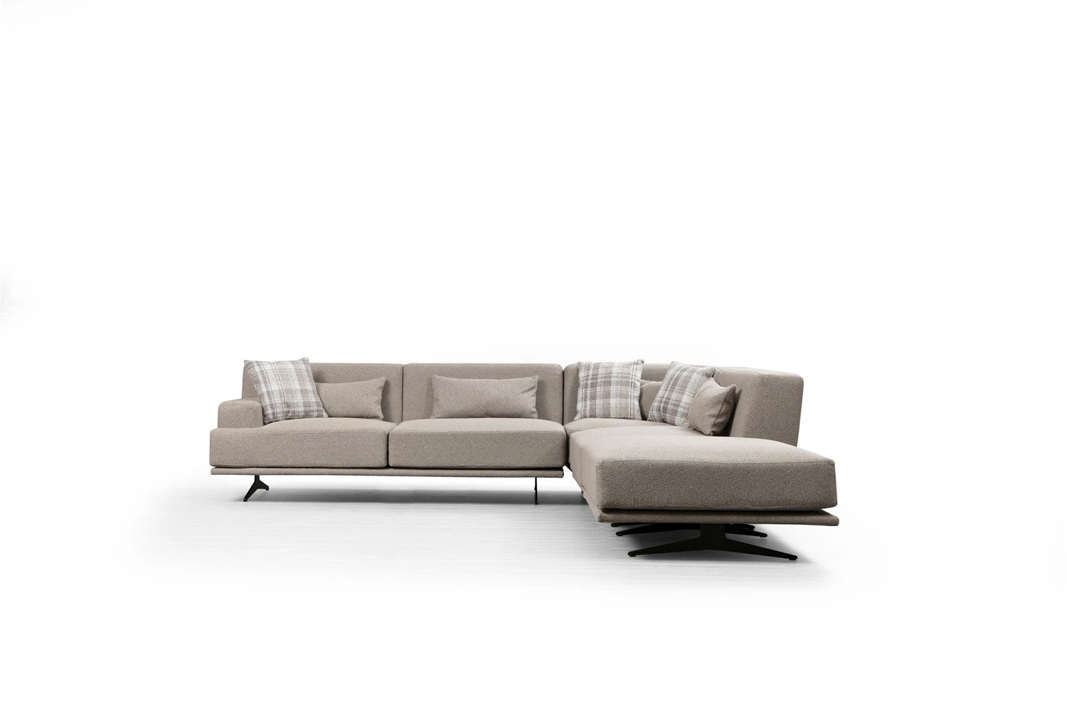Kampinė sofa Hanah Home Bentley, smėlio spalvos, 302 x 80 x 302