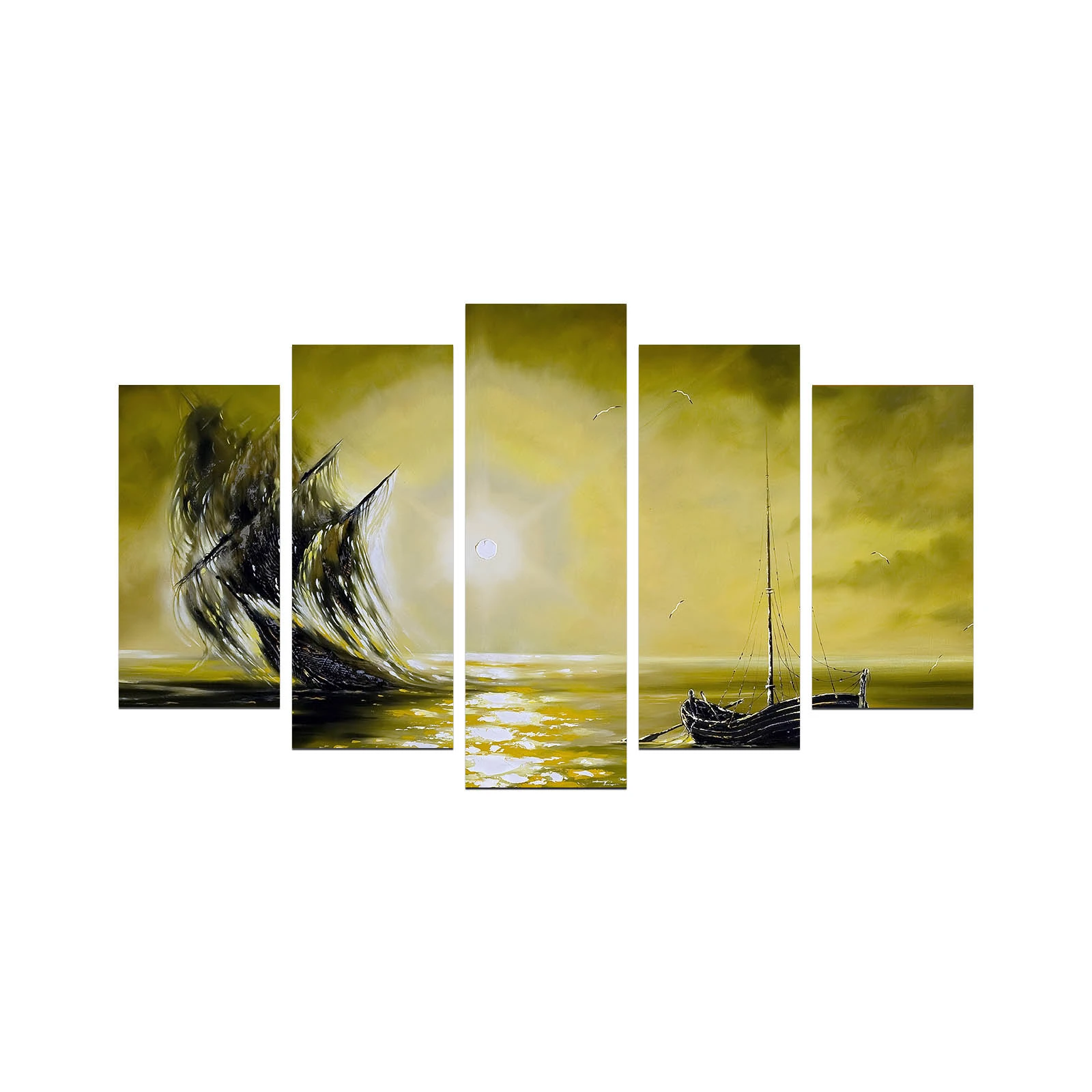 Dekoratyvinis paveikslas (5 vnt.), Wallxpert, daugiaspalvis, 110 x 60, cm