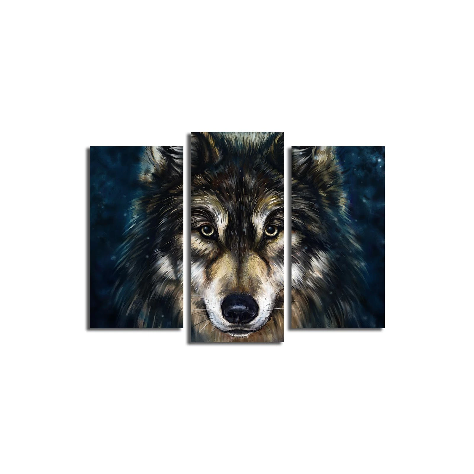 Dekoratyvinis paveikslas ant drobės (3 vnt.), Wallxpert, daugiaspalvis, 45 x 66, cm